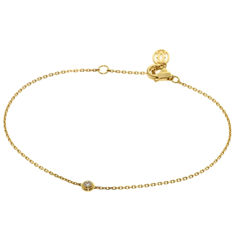 CARTIER 18k Gold Diamond Charm Bracelet